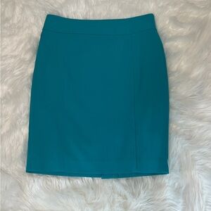 Ann Taylor Loft Teal Pencil Skirt - Size 2P CB142